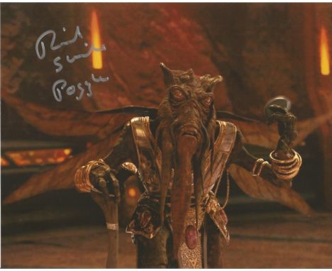 Richard Stride signed 10X8 Star Wars colour photo pictured in his role as Poggle. Richard Stride is an English actor who play