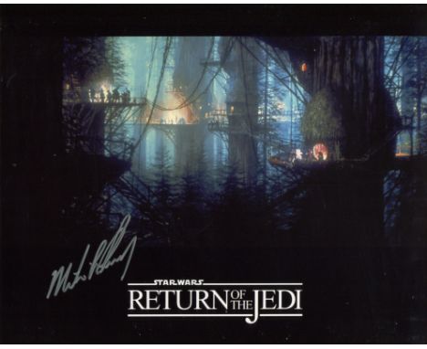 Star Wars 8x10 photo from Return of the Jedi, signed by Michael Henbury who was an Ewok in this great film. Good condition. A