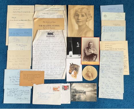 TV Film Raymond Marriott collection of correspondence. 50 letters from TV Film celebrities. Names include Peter Hall RSC, R T