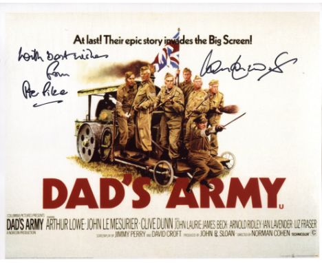 Dads Army 8x10 comedy photo signed by actor Ian Lavender who played Private Pike in the series. Good condition. All autograph