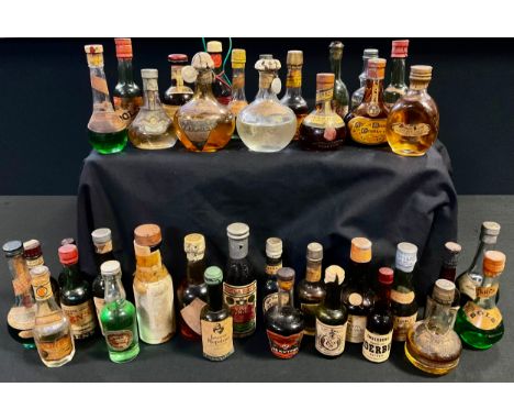 40+ spirit miniatures, including John Haig &amp; Co Ltd, Dimple Scots Whisky, Kummel Borvili, Underberg Bitter, Guinness, Gra