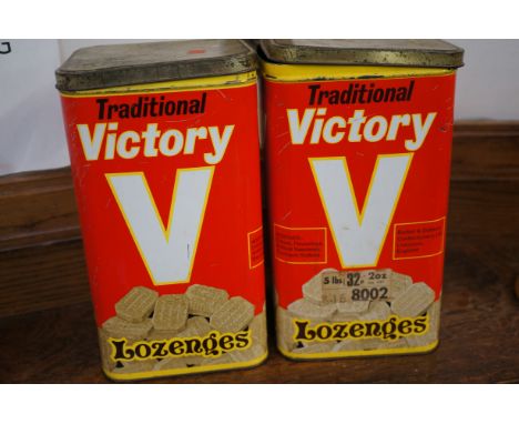 2x Vintage Victory V tins