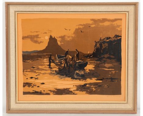 * RONALD MOORE (BRITISH 1925 - 1975),
HOLY ISLAND
signed limited edition print, signed and numbered 20/75 pencil
47cm x 57cm
