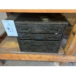 4-Drawer Storage Cabinet with Contents