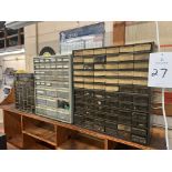 Lot of (4) Multi-Drawer Storage Cabinets with Contents
