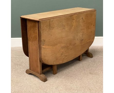 LIGHT WALNUT GATE LEG TABLE, Art Deco style, 74cms H, 155cms W (open), 108cms D