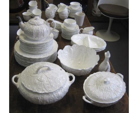 DINNER SERVICE WEDGWOOD AND COALPORT 'COUNTRYWARE', twelve place setting including a tea pot and various serving dishes, plus
