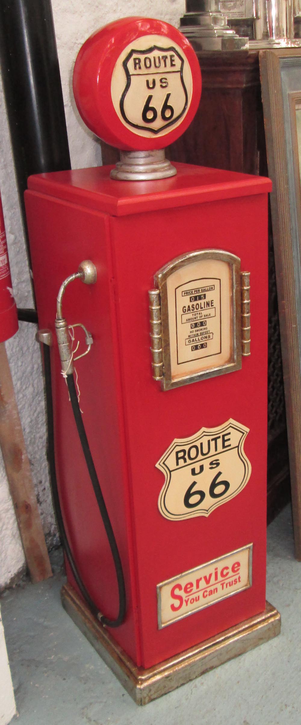 Drinks Cabinet Retro Red Petrol Pump 1950 S American Style