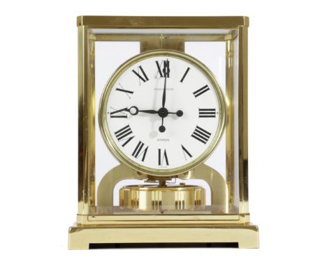 A GILT BRASS ATMOS CLOCK BY JAEGER-LECOULTRE, C.1970 the open five hundred and forty calibre movement with torsion pendulum, 