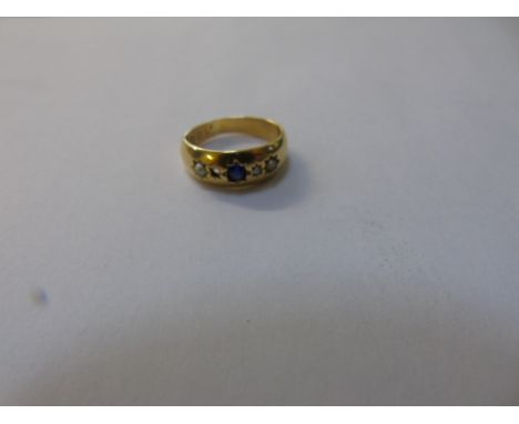 Victorian 18ct gold 5 stone ring (1 stone missing)