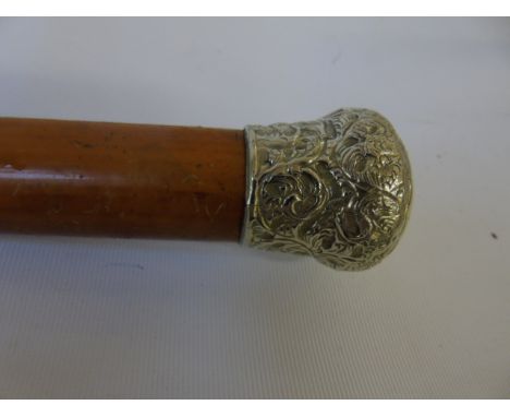 Metal top walking stick approx 33"