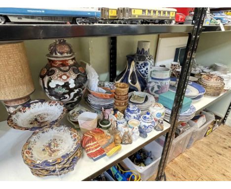 Collection of china including Royal Crown Derby dinner and teaware, cased Royal Worcester coffee cans and saucers, vases, etc