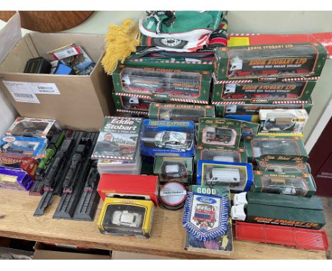 Collection of Diecast model vehicles including Eddie Stobart, Scalextric, Corgi, etc.