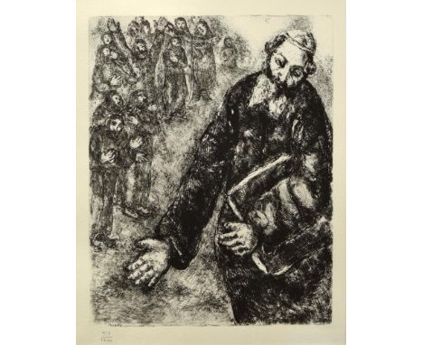 § Marc Chagall (Russian/French, 1887-1985) Study of a Rabbi numbered 417/1200 and signed lower left within the print lithogra