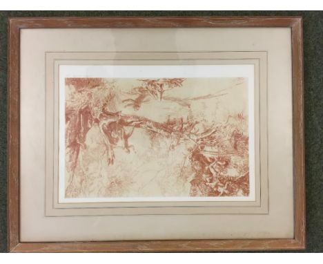 § Sir William Russell Flint (Scottish, 1880-1969) Naked girls leaping off a log signed lower right "W Russell Flint" and with