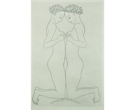 § Lettice Sandford (British, 1902-1933) Illustration for the Golden Bed of Kydno wood engraving 21 x 14½cm (8 x 5in) Literatu