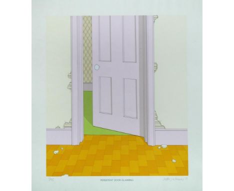 § Jeffrey Edwards (British, b. 1945) Persistent Door-Slamming; and Come In numberd 12/75 and 1/75 in pencil and signed lower 