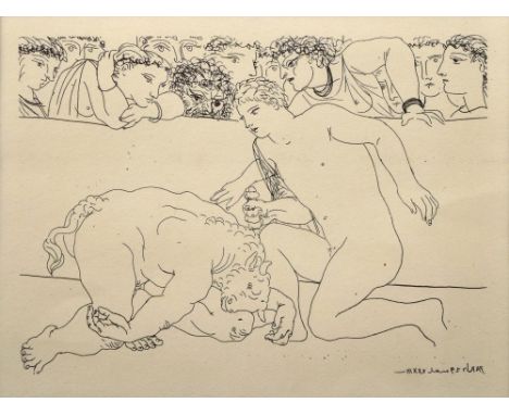 § Pablo Picasso (Spanish, 1881-1973) Defeated Minotaur signed and dated lower right within the print lithograph 18 x 24cm (7 