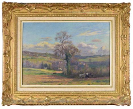 § Charles-Jean Agard (French, 1866-1950) La Labourier signed lower right "Agard" oil on canvas 31 x 43½cm (12 x 17in) Exhibit