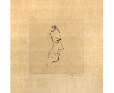 R B Kitaj (American, 1932-2007) Portrait of Robert Duncan, 1971 signed and numbered lower right "Kitaj 7/150" with blindstamp