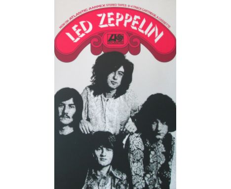 'LED ZEPPELIN' ATLANTIC RECORDS POSTER, later print, 78cm x 52.5cm, framed. 