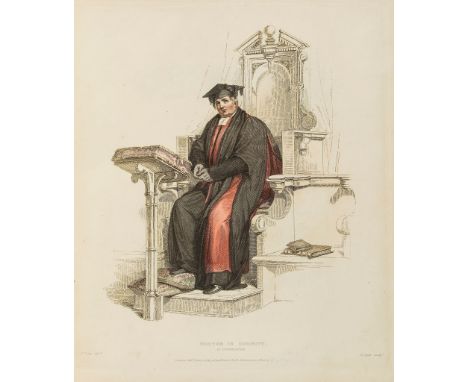 Uwins (Thomas) - The Costume of the University of Oxford,  half-title, stipple-engraved portrait and 17 hand-coloured engrave