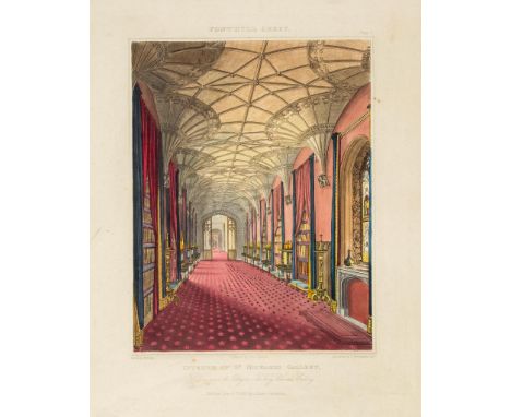 Rutter (John) - Delineations of Fonthill and its Abbey,  large paper copy  ,   half-title, hand-coloured aquatint additional 