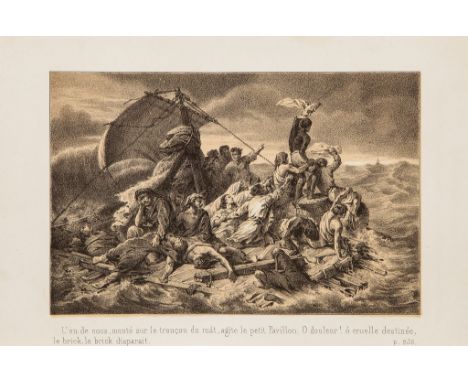 Driou (Alfred) - Histoire des Naufrages...,  12 tinted lithograph plates including frontispiece, engraved head- and tail-piec