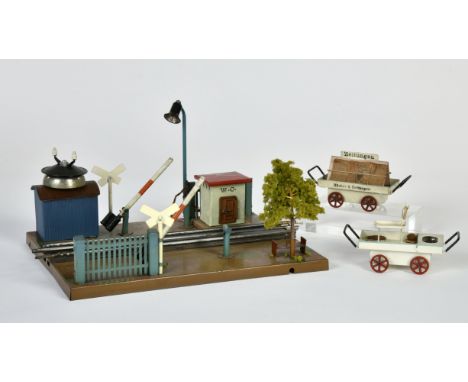 Märklin, Bahnübergang &amp; Buffet Wagen, Spur 0, Z 2