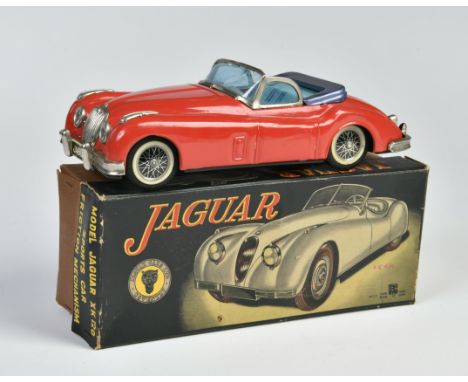 Bandai, Jaguar KX 120 Sports Car, Japan, 24,5 cm, Blech, Friktion ok, min. LM, Okt Z 2, Z 1-2