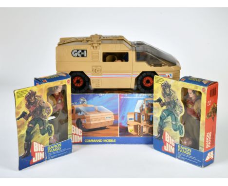 Big Jim Konvolut, Mattel, 1x Command Mobile + 2 x Baron Fangg, Okt Z 2, Z 1