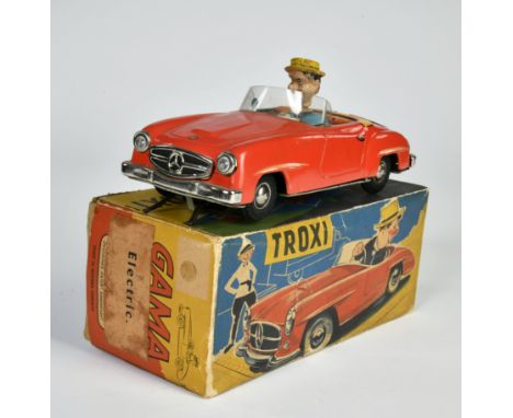 Gama, Troxi Comic Auto, W.-Germany, 24 cm, Blech, Bat. Antrieb nicht geprüft, Okt Z 2-, Z 2+