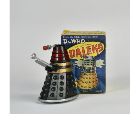 Marx Toys, Daleks Roboter, Hong Kong, 17 cm, Kst, Bat. Antrieb defekt, Okt, Z 2, Z 2+