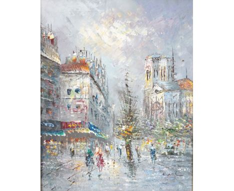K. NEIL
Paris street scene, oil on canvas, signed, 49.5cm x 39.3cm 