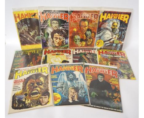 COLLECTION OF 1970's 'THE HOUSE OF HAMMER' MAGAZINES
Numbers 1,2,3,4,6,7,8,9,10,11 and 12 (2), together with 'Halls of Horror