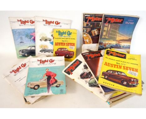 COLLECTION OF 1950's 'THE MOTOR' AND 'THE LIGHT CAR' MAGAZINES
includes London Motor Shows and Previews, Golden Jubilee Numbe