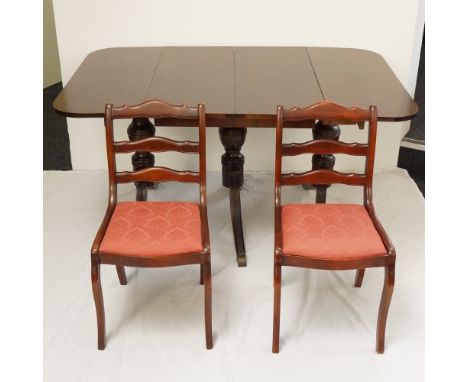 1970's AMERICAN MAHOGANY DINING ROOM SUITE
by the 'Blowing Rock Chair Co., Lenoir N.C.', comprising table with spare leaf (18