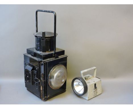 A black painted BR lamp, and a BR torch by Bardil Systems
