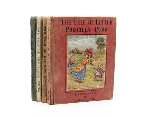 Wain, Louis (Illus.). Rutley, Cecily M. The Tale of Naughty Kitty Cat; The Tale of Peter Pusskin; The Tale of the Tabby Twins