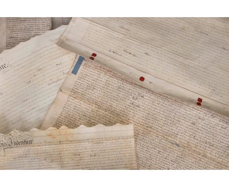 Durham History Interest. Collection of indentures, comprising: paper lease, dated 30 January 1767, for George Frankland, Durh