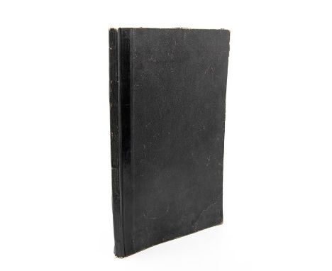 Political History. Manuscript. 19th century. Black ink on lined paper bound in black quarter-calf with marbled page edges. 35