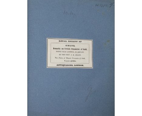 Archaeologia: Miscellaneous Papers, Society of Antiquaries of London, in two bound volumes (1735-1837; 1832-1858), a total of
