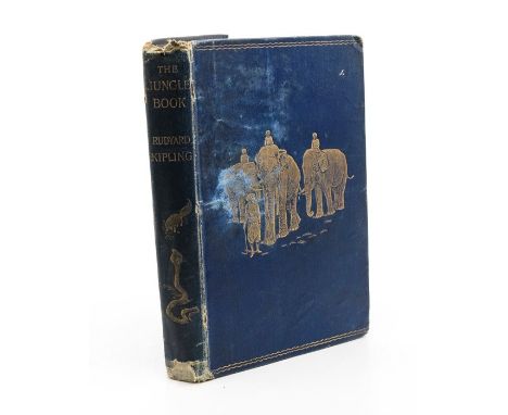 Kipling, Rudyard. The Jungle Book, first edition, London: Macmillan and Co., 1894. Octavo, publisher's gilt blue cloth, 19 il