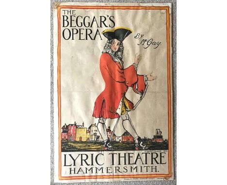 Claud Lovat Fraser (British, 1890-1921), The Beggar's Opera, Lyric Theatre, Hammersmith, lithographic poster, 1920, printed b
