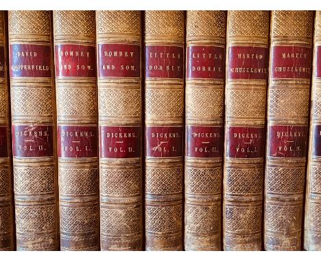 Dickens, Charles. Works. Bindings. First Library Edition, 21 volumes [of 22], London: Chapman and Hall, 1858-59. Uniformly bo