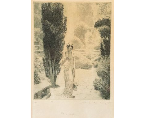 Norman Alfred William Lindsay (Australian, 1879-1969), 'Paris Hour', No.55, signed dated 1930 l.r., monochrome etching, 21 by