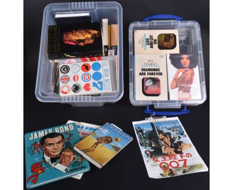 A large collection of assorted James Bond related vintage books.&nbsp; Titles to include: Colonel Sun by Robert Markham - pub