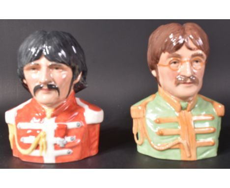 The Bealtes - Bairstow Manor Collectables - two Limited Edition ceramic depictions of John Lennon (No.121) and George (No.121
