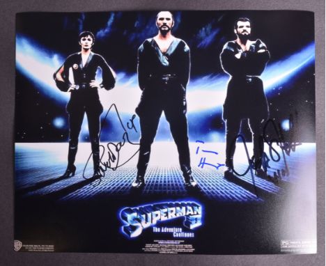 Superman II (1980) - Terence Stamp, Sarah Douglas and Jack O'Halloran - triple autographed 8x10" photograph, neatly signed by