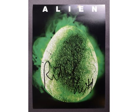 Ridley Scott - Director - Alien - autographed 8x12" colour miniposter photograph from the classic sci-fi 1980s movie. Signed 